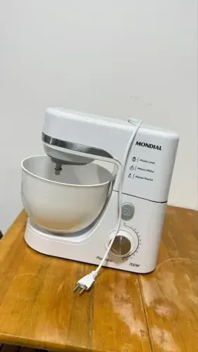 Batedeira Planetária, Mondial, Branco/Inox, 700W, 220V