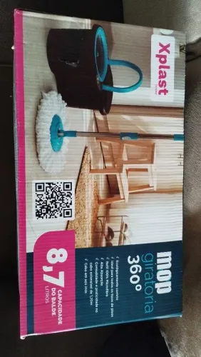 Mop giratório 360° com capacidade de 8,7 litros