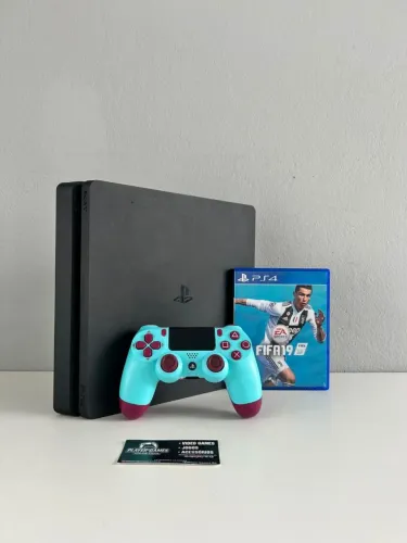 Playstation 4 Slim 500GB Completo! (Aceito Cartão)