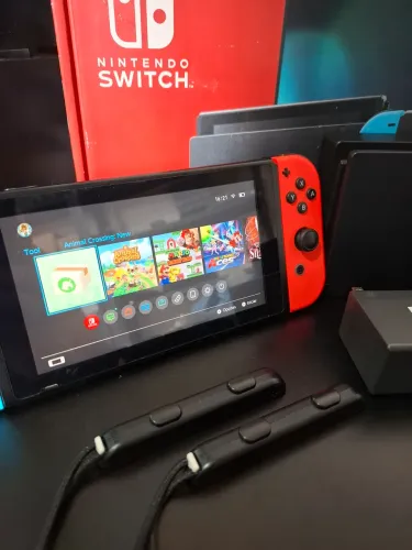 Nintendo Switch V2 Desbloqueado 64Gb Completinho - ENVIO OLX