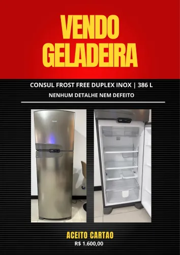 Geladeira Consul Frost free duplex inox