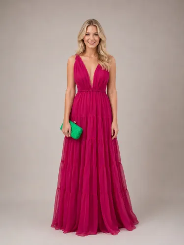 Vestido de festa - Fúcsia M