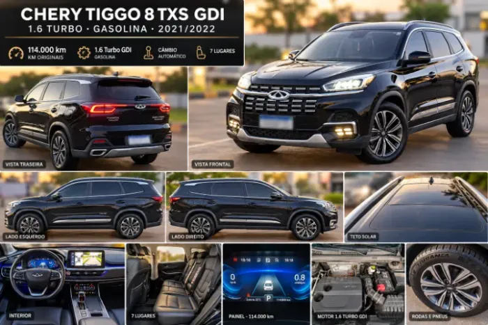 Chery Tiggo 8 TXS 1.6 Turbo Tgdi AUT 2022