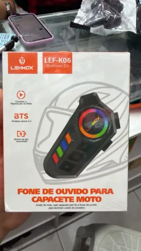 ? Fone para Capacete LEF-GT8 Bluetooth 5.4