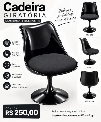 Cadeira escritório preta
