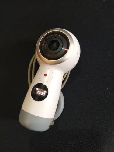 Câmera para uber Samsung Gear 360 duas lentes 12mm wide cartão SD USBC