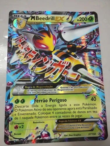 Carta pokémon rara M Beedrill EX Jumbo