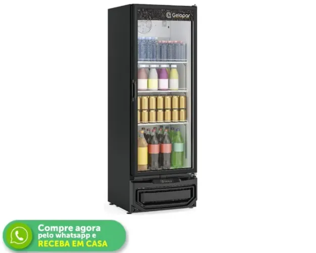 Refrigerador de Bebidas 410L Preto Gelopar
