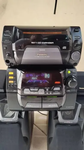 Panasonic sa ak91com 51 cds sem as caixas de som e sub com defeito leia o anúncio 