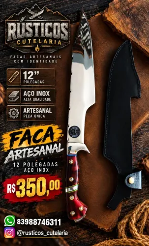 Faca artesanal,aço inox,outros modelos