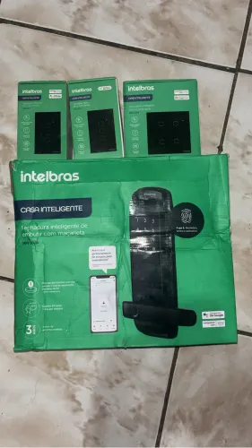 Kit Intelbras Casa Inteligente: Fechadura + 3 Interruptores Touch WiFi