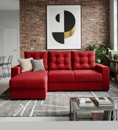 Mega oferta do Dia!!Sofá Chaise com Almofadas!!