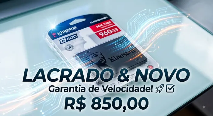 SSD Kingston A400 960GB SATA 3 (SA400S37/960G) - Novo e Lacrado