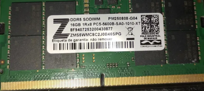 Memória para Laptop DDR5-5600 16GB