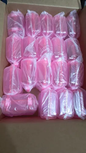 20 Maletinhas de acrílico rosa 13x13