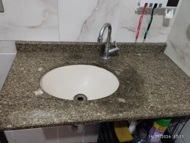 Pia de marmore para banheiro 0,80 x 0,45