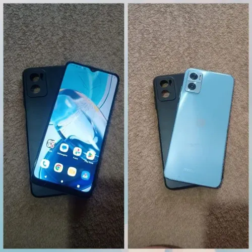 Vendendo um celular em bom estado de uso , tela levemente trincada, moto e22