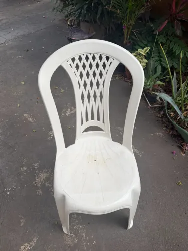 01 Cadeira de plástico branca super resistente