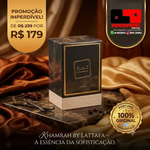 Perfume Lattafa Khamrah 100 Ml super preço