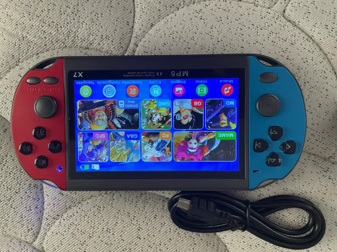 Videogame Portátil X7 1000 Jogos Retrô Completo