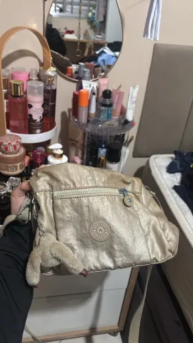 Bolsa kipling original dourada