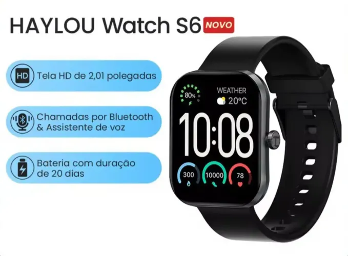 Lançamento Smartwatch Haylou S6 (Original e Lacrado)