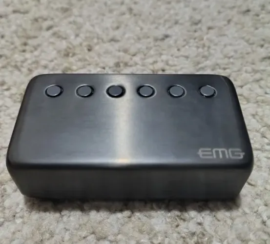 Captador Humbucker EMG 66 Cromo Preto Escovado