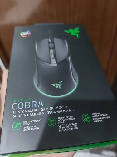 Mouse Cobra RGB DPI 8500 Com fio Preto Razer