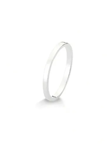 Par de Aliança Prata 925 aro achatado 2mm
