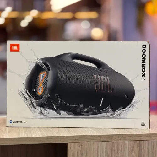 LOJA FÍSICA. NOVA JBL BOOMBOX 4 PRETA LANÇAMENTO | NOVA LACRADA 1 ANO GARANTIA BRASIL