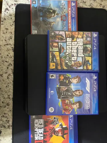 Ps4 Slim 1Tb + controle + jogos