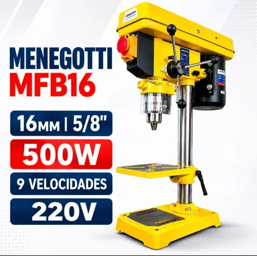 Furadeira De Bancada 500W Menegotti NOVA <br>R$ 899,00