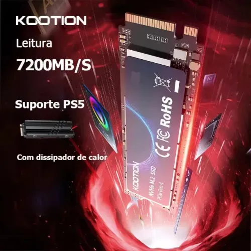 KOOTION M2 NVMe SSD 2TB Gen4 7200MB/s PCIe4.0x4 M.2 NVMe SSD