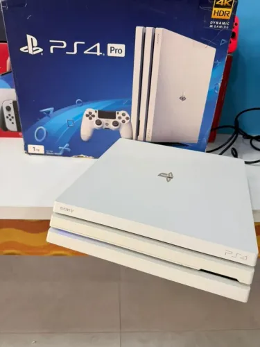 Ps4 Pro ed branco lindo revisado com caixa 