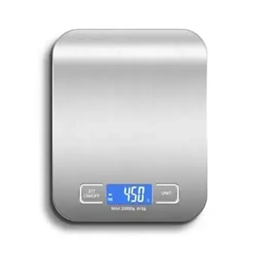 Balança Digital de Cozinha em Aço Inox de alta precisão, Capacidade 10kg