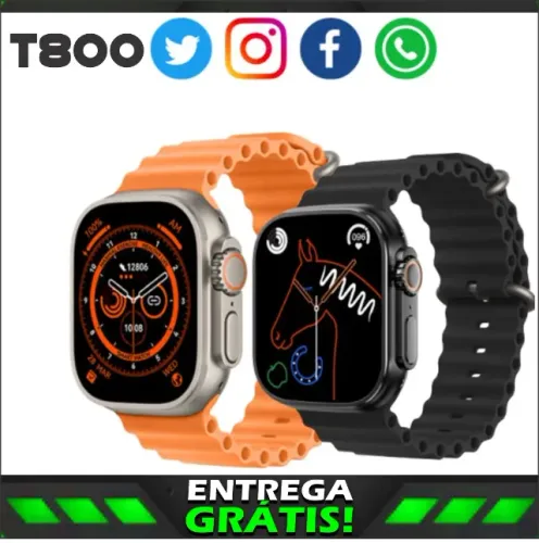 Relógio T800 Ultra 2 SmartWatch Esportivo Sem Fio À Prova D'água Bluetooth