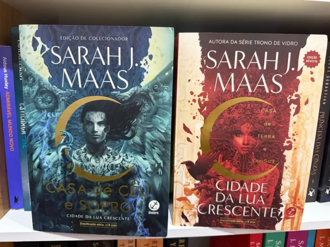 kit livros Cidade da lua crescente Casa do céu e sopro Sarah J Maas