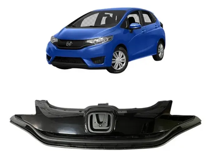 Grade Honda Fit 2015 2016 2017 Preta Brilhante Preto Brilhante