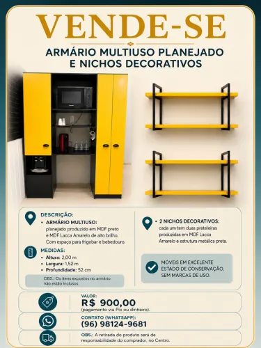 Armário Multiuso Planejado e Nichos Decorativos