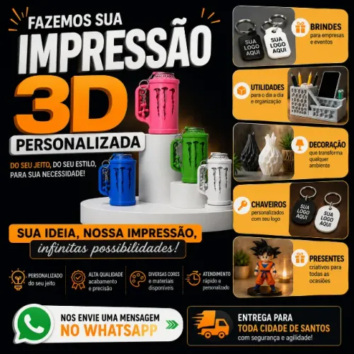 Faço Impressão 3D Sob Encomenda | Peças Personalizadas, Presentes e utilidades