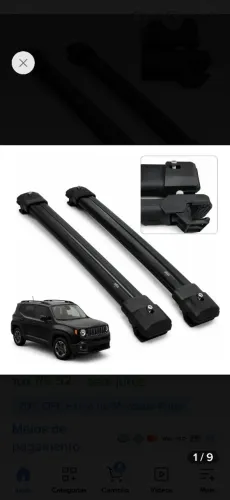 Rack de teto para jeep