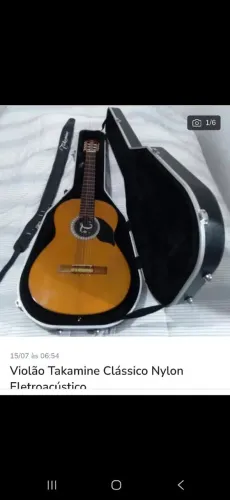 Violão Takamine nylon ja vai com kaser