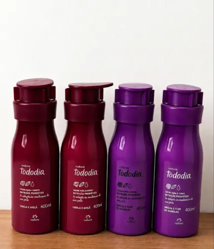 Creme para o corpo Natura Tododia Cereja e Avelã 400 ml - Diversas Fragrâncias
