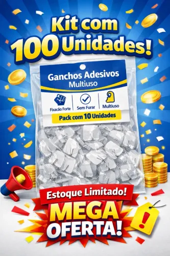 Gancho Adesivo Multifuncional Mega Oferta