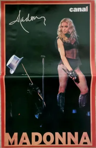 Pôster - Madonna - Revista Canal Extra - anos 2000s - 47cm de comprimento