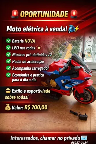 Moto infantil Elétrica