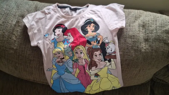 Camiseta Infantil Menina Princesas Disney Original Tam 4 Rosa Claro