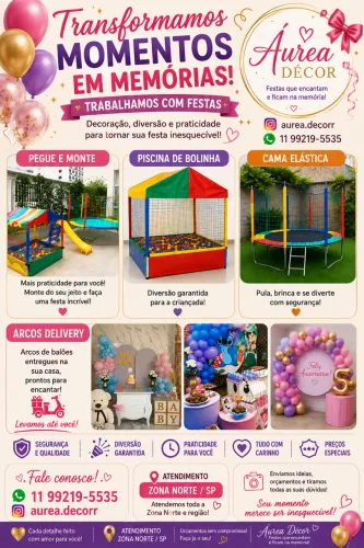 Decoração de festa/ pegue e monte/ locação de brinquedos