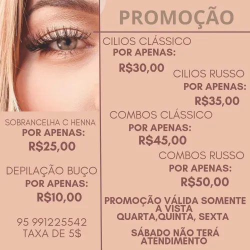 Cilios e sobrancelha em domicílio