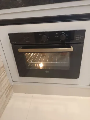 Forno elétrico grill dourado a gás embutir
